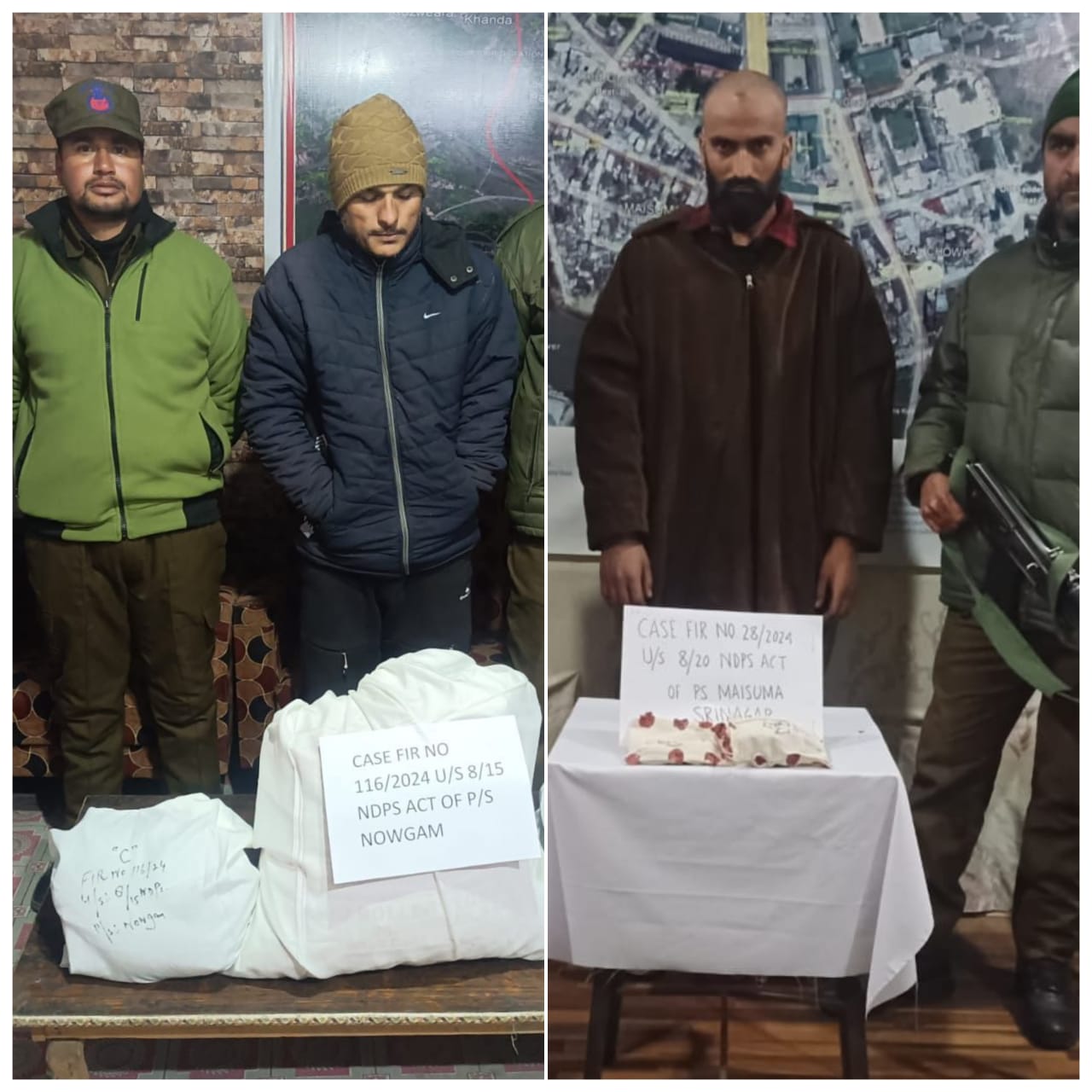 Police arrests drug peddlers in Srinagar; Contraband/psychotropic substances recovered