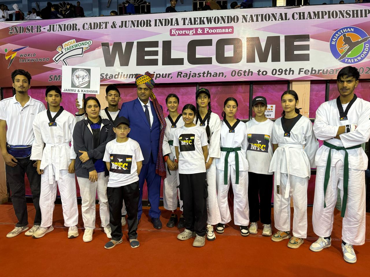 Taekwondo Team participated in 2nd Sub Junior National Championship in Rajasthan   Team escorted by Coach Mansha Basir ,Sheikh Muzafar won bronze Medals 